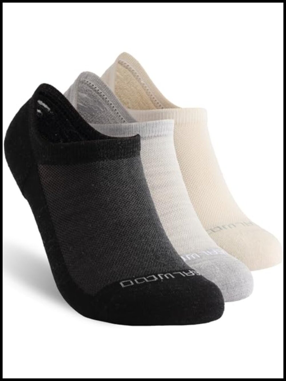 Merino Wool No Show Athletic Socks 3 Pairs Ultra-Light Running